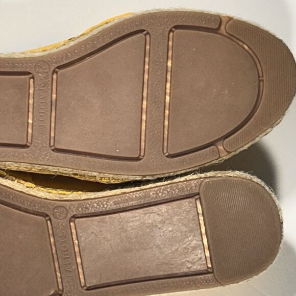 Talbots Espadrille Flats Shoes Loafers Women Size 7.5 Yellow Leather‎ Izzy Knot - Picture 8 of 12